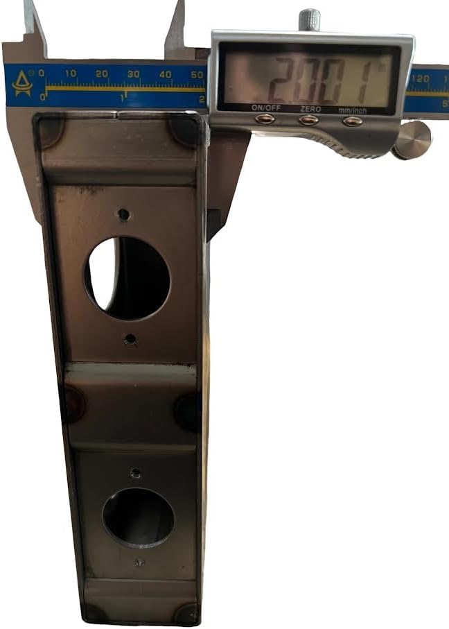 Miniatura 2 de JM Steel 2 "Cerradura de puerta de doble agujero. Caja de bloqueo doble de 2". para perilla de manija de puerta y perilla de perno muerto.