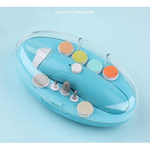 DZSF USB di Ricarica Baby Nail Trimmer Fileelectric Baby Nail Trimmer Manicure Pedicure Clipper Care Security Cutter Forbici,Blue