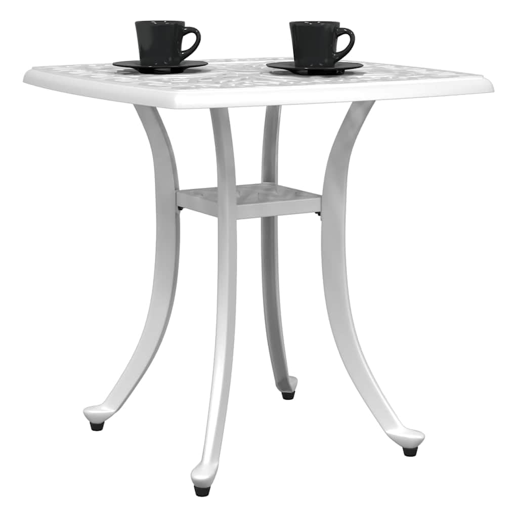 M400K817 - Mesa de jardín de Aluminio Fundido, Color Blanco, 53 x 53 x 53 cm, para pícnic, Barbacoa, jardín, Camping, Boda, Catering