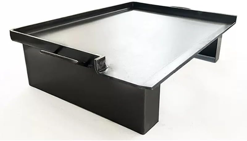SanGin Teppanyaki Commercial Baking Pan, Special Iron Plate, Integrated Edge, No Oil Leakage, Non-Stick Bottom, with Oil Outlet, Easy to Clean,50CM