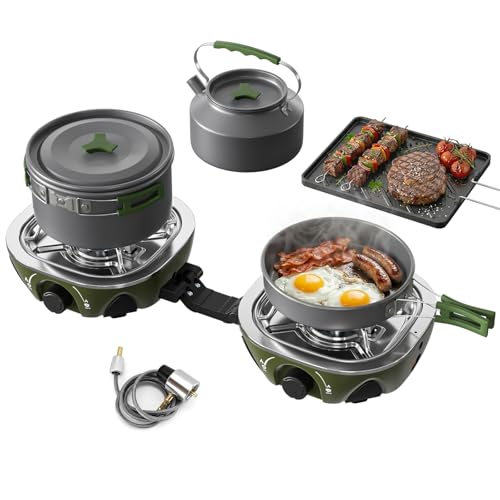 Baotree Propane Camping Stove 2 Burner, 20000…