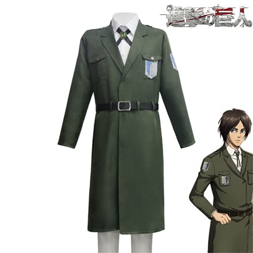 ［KOUENEN］ コスプレ衣装 進撃の巨人 調査兵団 コート ミリタリー コスチューム 自由の翼 ロングコート 制服...