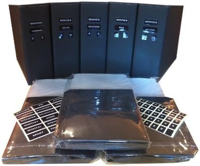 DVD Binder & Sleeves Bulk Storage Pack for 100 DVDs (Black)