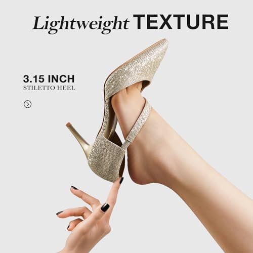 ZURIN Women's Pointed Toe Stiletto Heels for Women Comfortable Closed Toe Heel Dress Pumps Shoes for Work Office Wedding Dancing 3 inch4