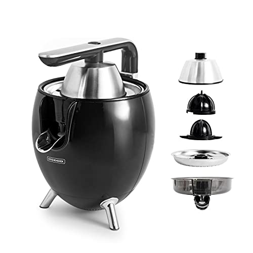 Kitchencook - Presse Agrume électrique 550ml - 2 Cônes De Pressages - Bras Articulé - Bec Verseur - Filtre Acier Inoxydable