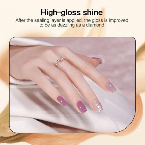 ADHERE Gel Top Coat- 15ML/0.5fl oz Top Coat Gel Nail Polish， Glossy Shine Finish and Long Lasting, Soak Off Nail Lamp Gel,for Home DIY and Nail Salon
