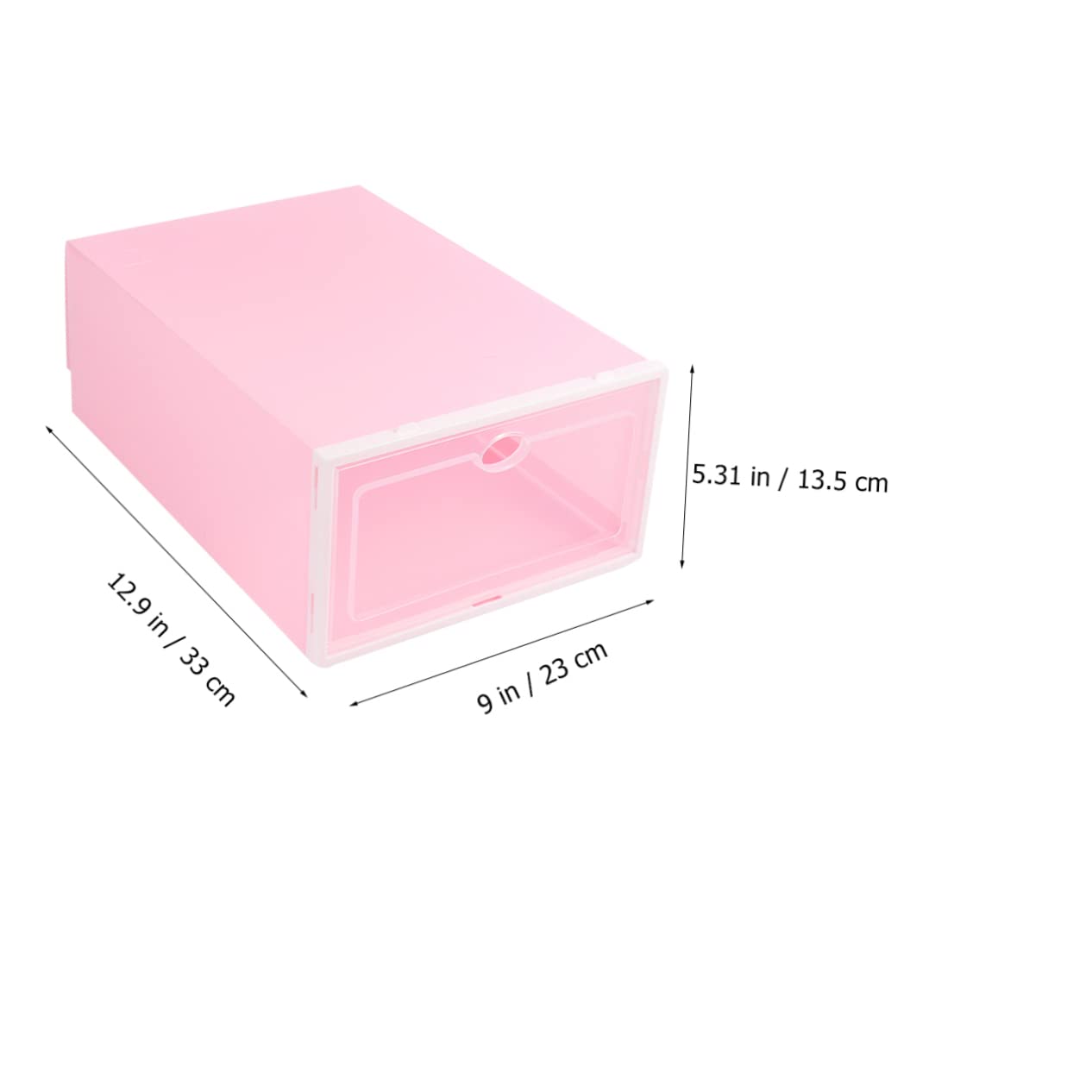 Alipis Caja de Zapatos Transparente de Plástico Rosa, Apilable Puerta Transparente, Paquete de 6 Piezas para Almacenamiento en Hogares y Organizadores