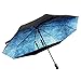 HHTD Paraguas Automático Automático y Lluvia Paraguas Dual Umbrella Modelos Mujeres Resistente a los UV Pegamento Negro Plegable Sombrilla Plegable: Cocina Inicio (Color : B)