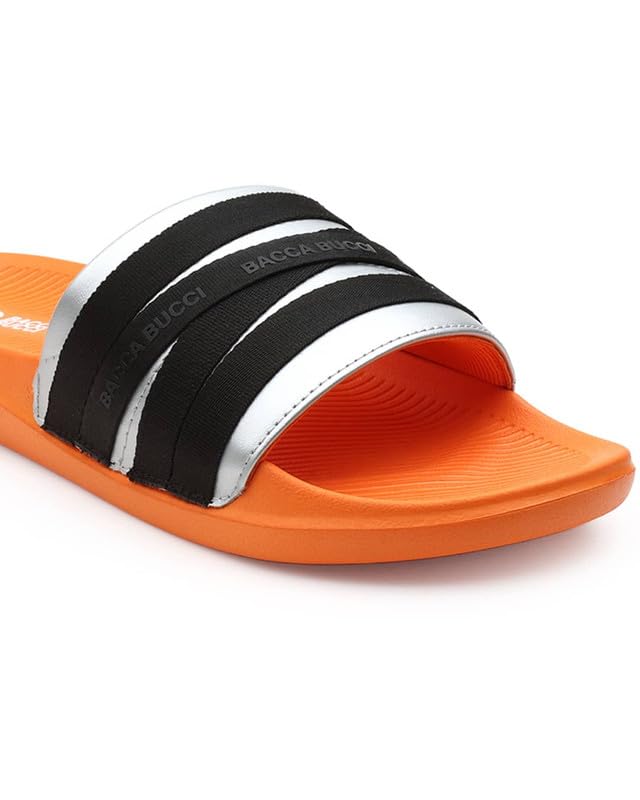 Image of Bacca Bucci Galaxy Slides for Men | Ultra-Comfort Rubberized EVA Slip-On Sliders | Non-Skid Outsole, Soft Cushioned Footbed, Lightweight Slides for Indoor & Outdoor Use