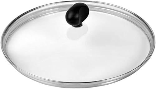 Lagostina, Tapa para ollas de cristal, con válvula para salida de vapor y borde de acero, lavable en lavavajillas, mango cómodo, diámetro 20 cm