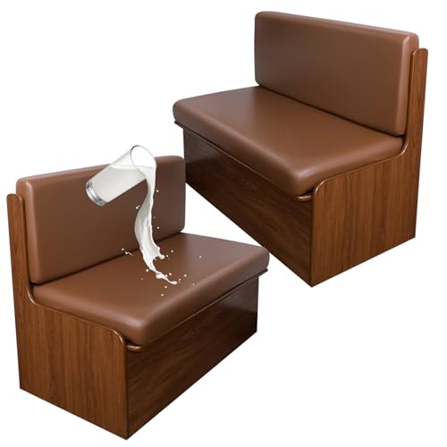 FUANGUI RV Dinette Cushion Covers - Waterproof PU Leather Stretch Fit