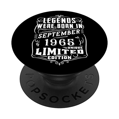 Cumpleaños Septiembre 1965 Edición Limitada Regalo Vintage PopSockets PopGrip Intercambiable