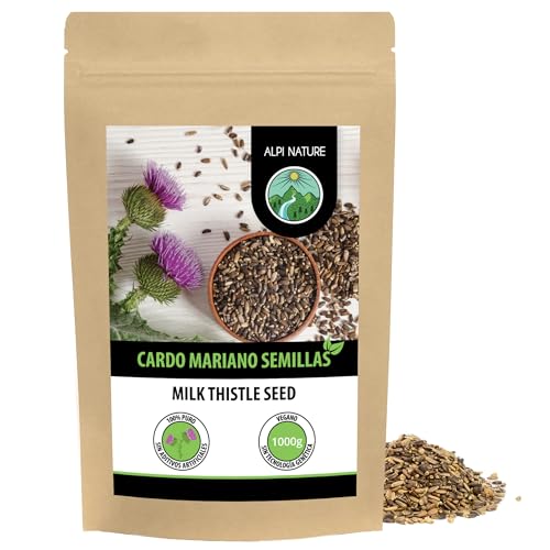 Alpi Nature Semillas de Cardo Mariano 1kg, Semillas Enteras para Preparar Cardo Mariano Infusión