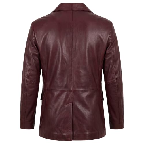 Image of Suede Leather Blazer for Men Suede Sport Coat for Men Blazer Suede Leather Jacket Blazer Coat for Men
