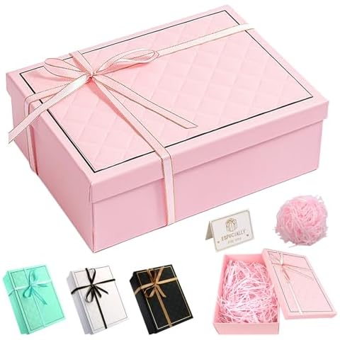 ZWQLZG Decorative Gift Box with Ribbon Cover
