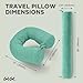 Dot&Dot Twist Memory Foam Travel Pillow for Airplanes - Travel Neck Pillow for Sleeping - Airplane Pillow for Neck Support - Adjustable, Bendable Neck Roll Pillow (Mint, One Size)