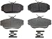 Wagner ThermoQuiet MX601 Semi-Metallic Disc Pad Set With Installation Hardware, Front