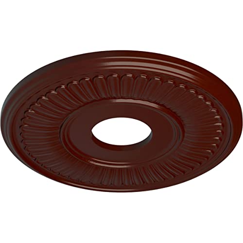 Image of 15 3 /4 inchOD x 3 7 /8 inchID x 3 /4 inchP Berkshire Ceiling Medallion (Fits Canopies up to 7 inch), Hand-Painted Brushed Mahogany