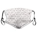 Masques lavables UK motif abstrait grungy avec arc-en-ciel pour scooter, chaussures, lunettes, oiseaux, étoiles, décoration du visage pour adultes (taille M)