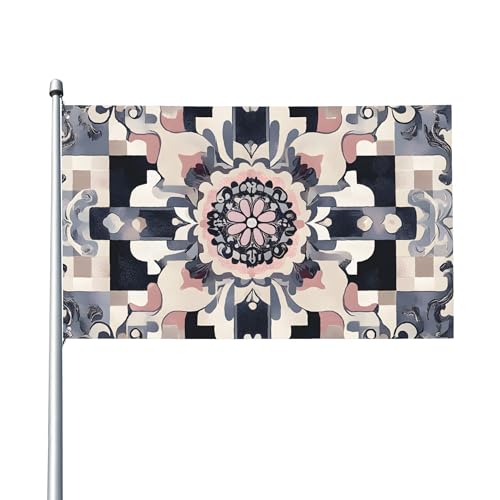 Boho Mandala Flags for Outside 2x3 FT Decorative Outdoor Flag with Hanging Rope Banner for Yard Garden Porch Patio Lawn Home Decoration 2x3 3x5 4x6 5x8 FT,A-2835