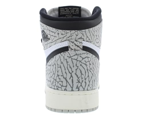 Nike Big Kid's Jordan 1 Retro High OG White Cement Grey/Blk/Wht (FD1437 052) - 4, Tech Grey/Muslin Black/White4