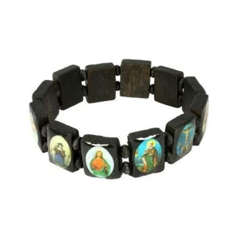 Light Wood Elasticated Wooden Saints Bracelet / Jesus Bracelet / All Saints Bracelet Cover
