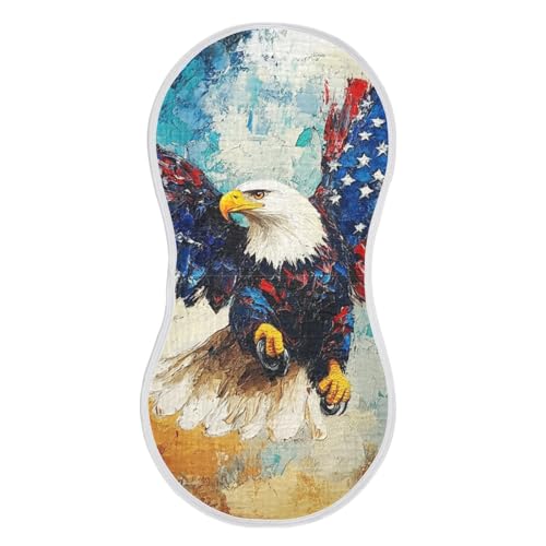 2 Pack Free Flight Muslin Burp Cloths Cotton Absorbent Baby Burping Rags for Boys Girls Soft Newborn Burp Bibs, 22 x 11 Inch