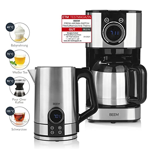 BEEM SWITCH-SET | Inkl. FRESH-AROMA-SWITCH Kaffeemaschine - Thermo + TEA-SWITCH Wasserkocher - 1,7 L | Frühstücksset… – Bild 3