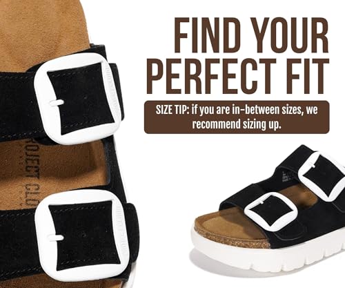 Image of Project Cloud 100% Genuine Leather Platform Sandals Women Footwear - Wedge Chunky Slides for Women 2026 with Memory Foam Insole & Cork Footbed Womens Sandals (GreeceChunky)