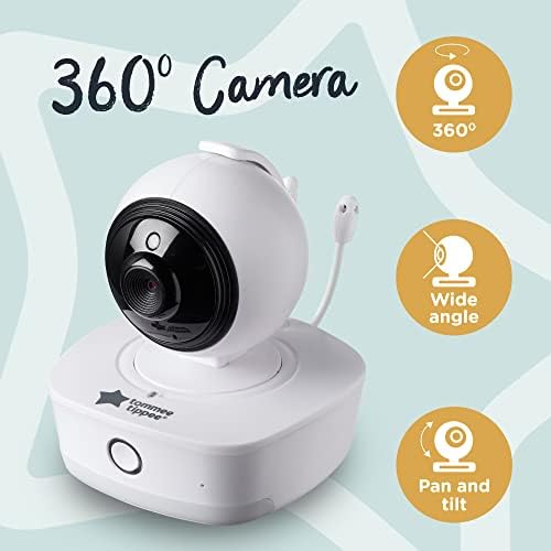 Tommee Tippee Dreamee Video Baby Monitor with Camera, Night Vision, 4.3-Inch Display, Two-Way Audio, CrySensor, Movement Sensor Mat, 300m Range