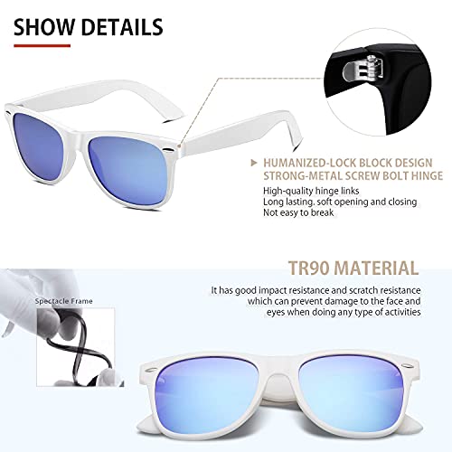 Image of FEIDUSUN Sunglasses Men Polarized Sunglasses for Mens and Womens,Black Retro Sun Glasses Driving Fishing UV Protection