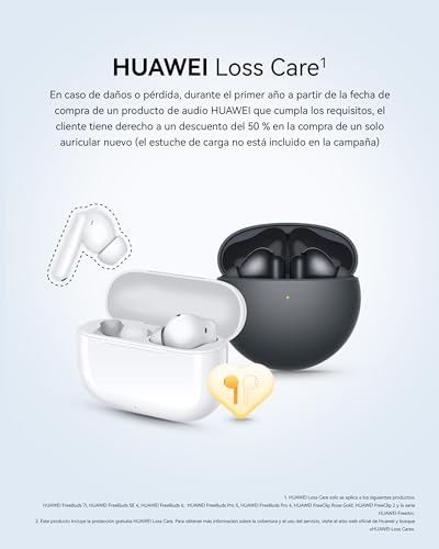 Miniatura 2 de HUAWEI Freebuds 7i, Auriculares Inalámbricos, iOS y Android, IP54, Negro | Cancelación de Ruido Activo Inteligente 4.0, Audio Espacial Ilimitado, Llamada Estable y Clara, Garantía 42 Meses
