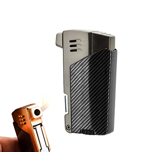 Torche briquet butane 3 en 1 portable en metal avec jet flamme bleue