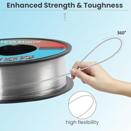 Image of PLA Filament 1.75mm Clear 1KG Perfectly Wound Accuracy + /-0.02mm Transparent PLA Basic 3D Printer Filament