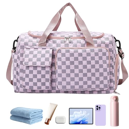 Sac de voyage en tissu Oxford multifonction rose pour vos week-ends et séances de natation
