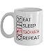 Produktbild Coffee Mug Gifts for 11 Oz Tea Cup White Unique Men,Women,Dad,Mom Eat Sleepch Math Repeat ch Math Dad,Mom,Mother from From Daughter,Son Father's Day Or Mother's Day