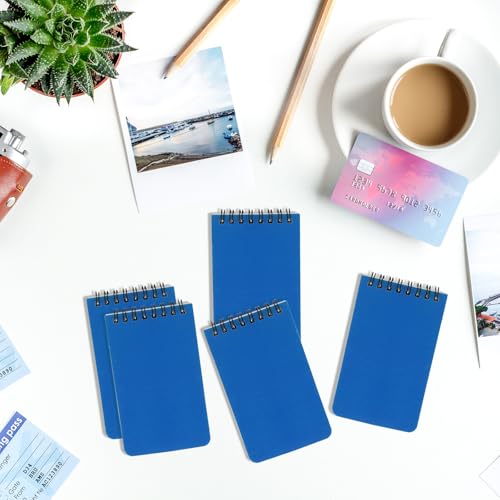 Image of 12 Pack mini Spiral Steno Pads,3x5 Inch Small Pocket Notebooks,75 Sheets /150 Pages College Ruled Lined Note Pads For Kids Adults Outdoor,Home,School,Office (Blue)