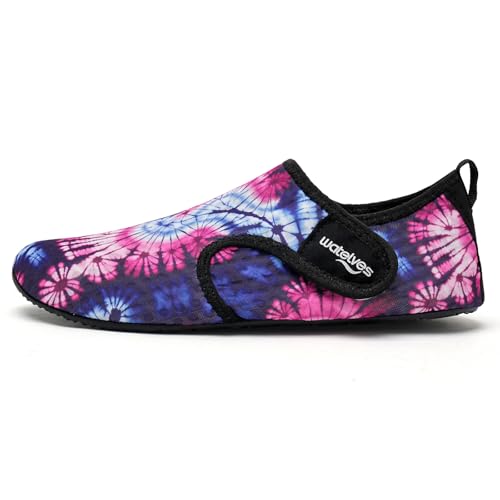Image of WateLves Water Shoes for Women Men Swim Beach Aqua Socks Quick Dry Barefoot House Slippers Travel Shoes with Adjustable Magic Tape for Pool Diving Boating Yoga Surf