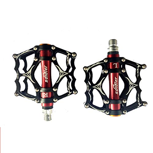 Mountain Bike Pedals Flat Aluminum Alloy 9/16 Mountain Bike Pedals High-Strength Non-Slip Bicycle
