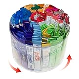 Drink Packet Organizer for Powdered Drink Mix,Powder Packet,Water Packet,Water Flavor Packet,Lazy Susan Organizer for Drink Mix Rotating Holder for Drink Mix Necessities