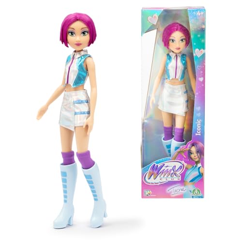 Winx, Poupée articulée, 26 cm, Série Iconic, Modèle Tecna, pour Les Enfants dès 3 Ans, WNX776, Bleu et Blanc
