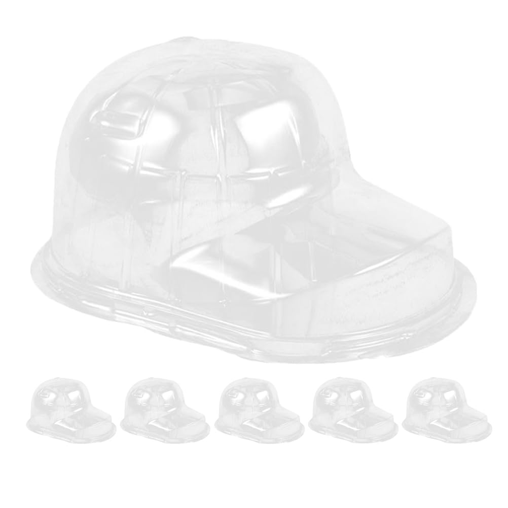 INOOMP Organizador de Gorras de Béisbol 6 Unidades Pp Antideformación | Expositor para Tiendas y Vitrinas, Incluye Cajas Colgantes Transparentes, para Gorras Curvas, Diseño Simple