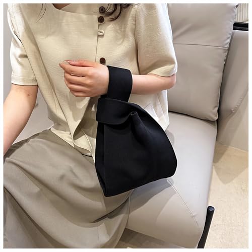 Bolso pequeño de mano tejido para mujer miniatura 7