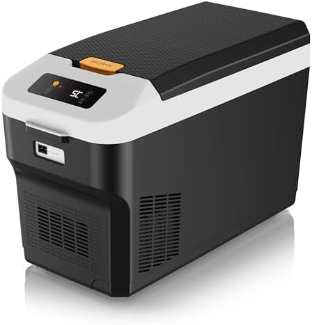 Brandson - Kühlbox elektrisch mit Kompressor - XXL 27 Liter – 12v 230v - zwei Fächer – starke Kühlleistung – zwei Betriebsmodi – Gefrierbox Gefriertruhe mit ECO-Modus – für LKW Aut