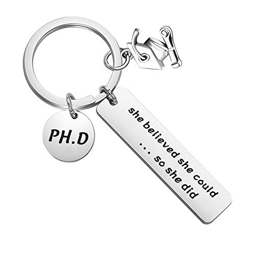 Porte-clés PHD docteur cadeau diplômée pour clés de bureau
