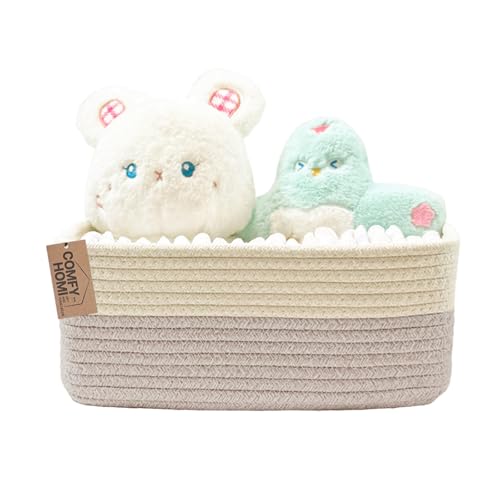 COMFY-HOMI Cotton Rope Storage Basket 13x8.5x5.1