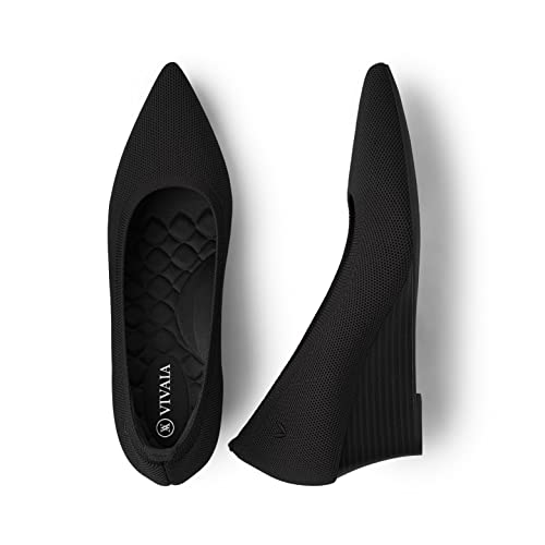 VIVAIA Aria Wedge 2.0 Women's Pointed Toe Wedge Pumps Shoes Comfortable Wedge Heels for Women Pumps with Arch Support
