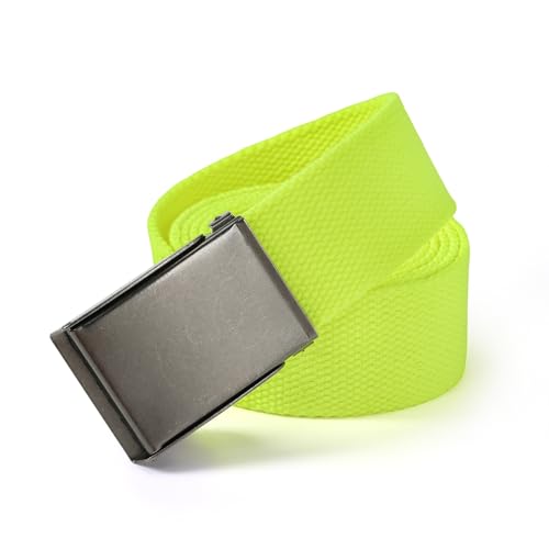 Image of Mile High Life Canvas Web Belt | Cut to Fit Up to 52 inch | Flip-Top Matte Silver Nickel Buckle 12 Colors
