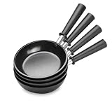 Solis Mini-Wok-Pfännchen 4er-Set aus Aluminiumdruckguss, 11,5cm Durchmesser