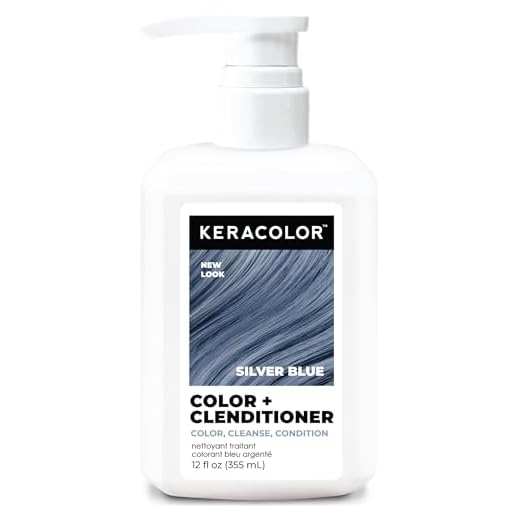 Keracolor Clenditioner SILVER BLUE Hair Dye - Semi Permanent Hair Color Depositing Conditioner, Cruelty-free, 12 Fl. Oz.